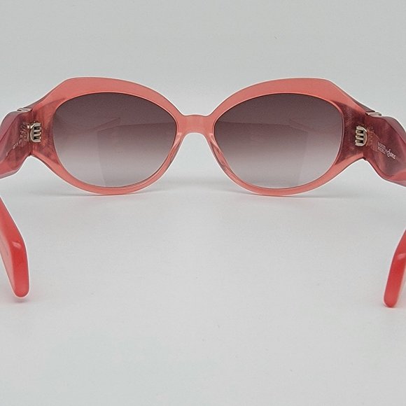 Badgley Mischka Sama Sofia Crystal Pink Gold Frame Grey Gradient Lens Sunglasses main image 12
